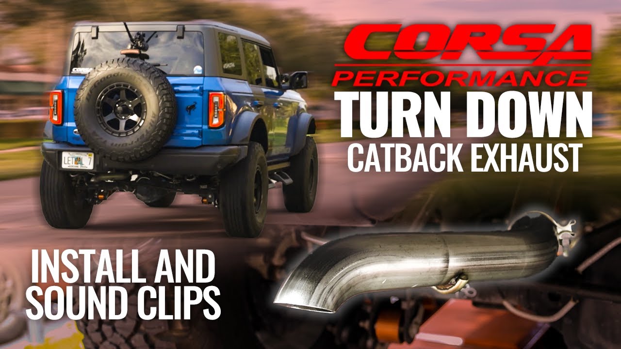 Corsa Performance Turndown Catback Exhaust - 2021 Ford Bronco