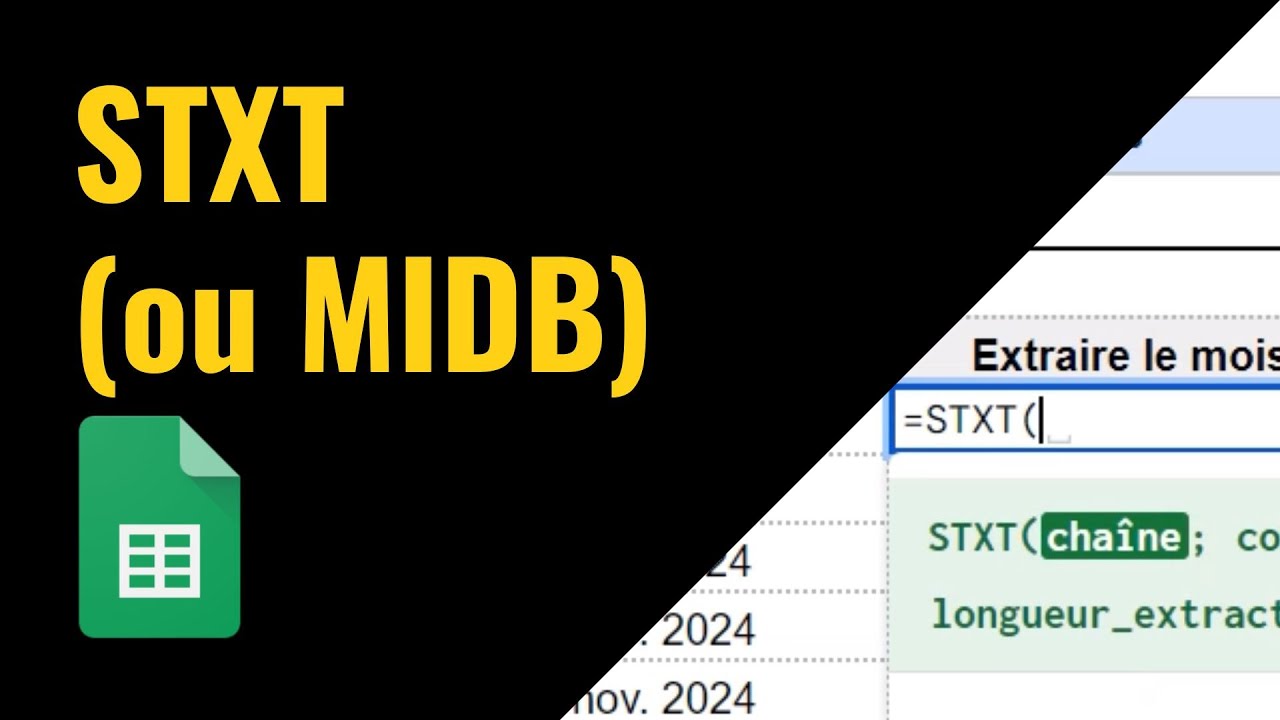 Fonction STXT (ou MIDB)