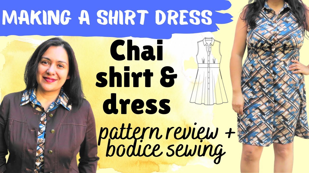 Chai shirt-dress/ shirt (Itch to Stitch).  Details to enjoy! Bodice and waistband construction.