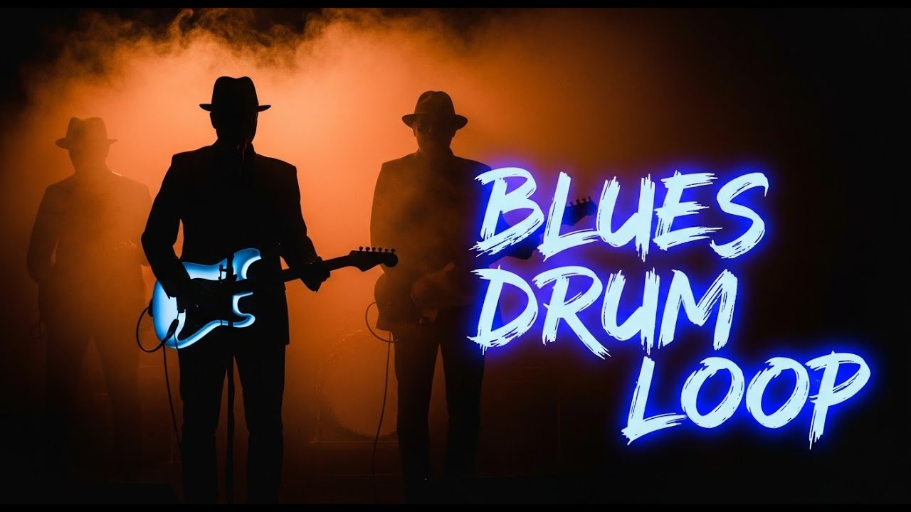 10 min long Blues Drum Loop at Medium Speed for Mastering Modes and Arpeggios