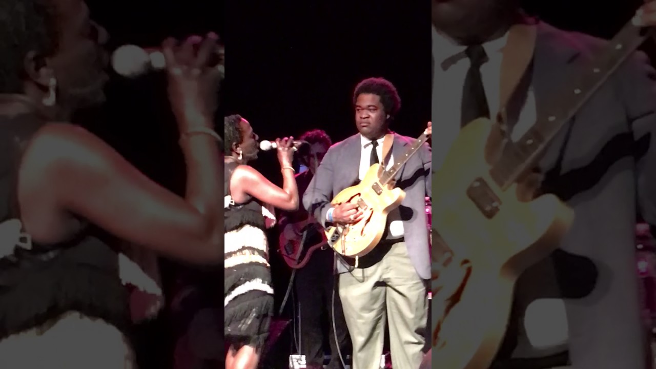Sharon Jones invites Jimmy James to play guitar