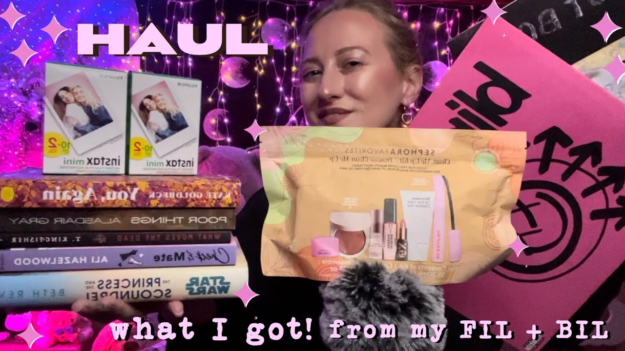 ASMR | What My In-Laws Got Me for Christmas Haul! 🤍 sephora makeup, books, vinyl records, +more! ✨