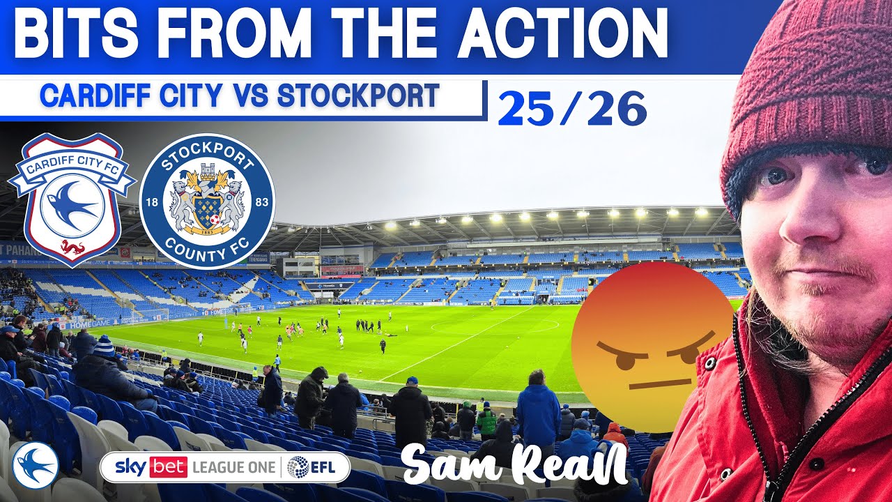 CARDIFF CITY 1-1 STOCKPORT COUNTY (BITS FROM THE ACTION 2025/26) - LEAGUE 1