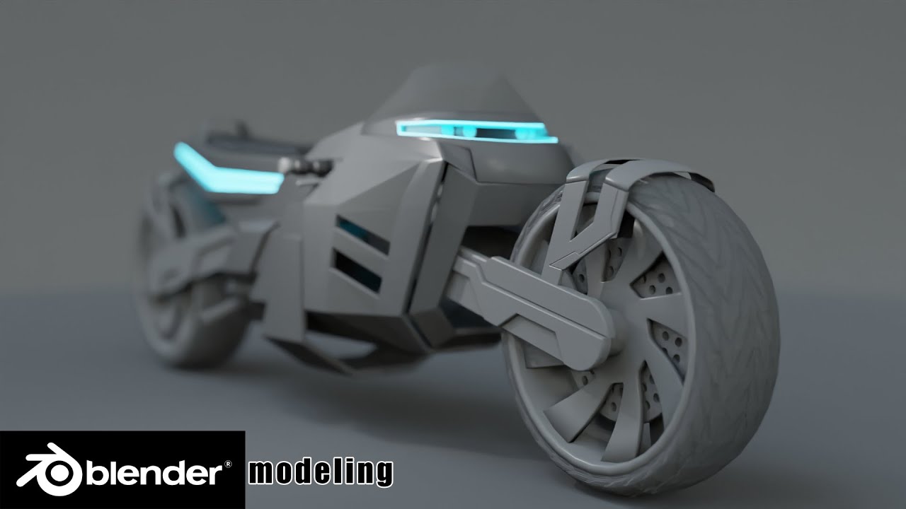 blender 2.92 motorcycle tutorial free 3d model download