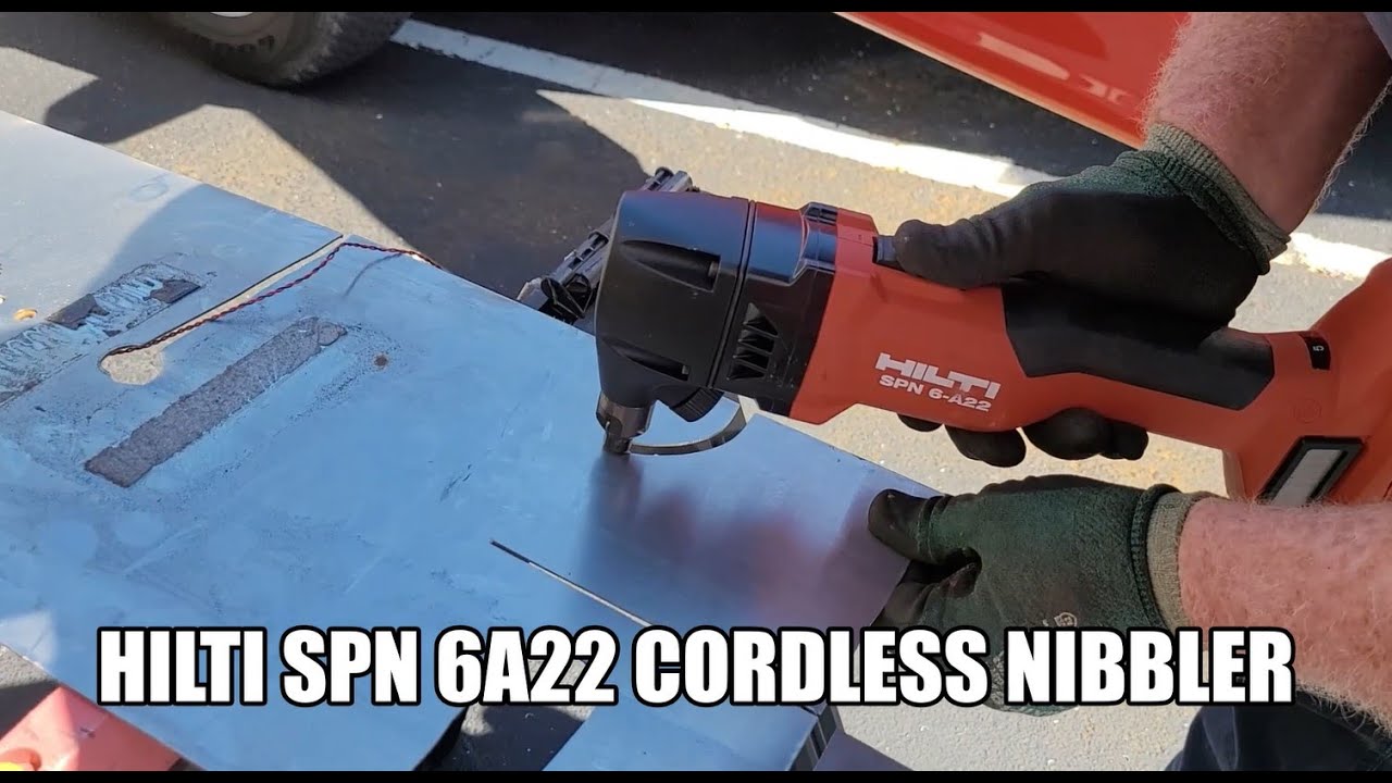 HILTI SPN 6A22 CORDLESS NIBBLER cutting stainless sheet