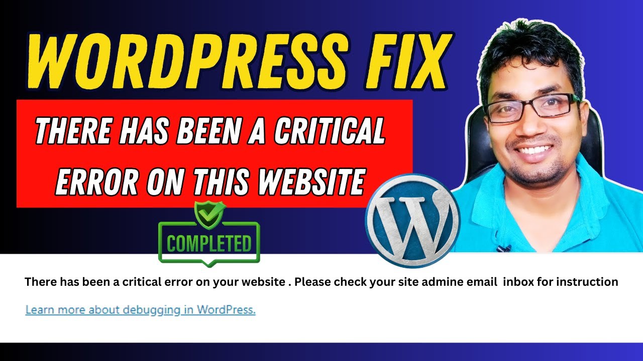 There has been a critical error on this website. wordpress fix