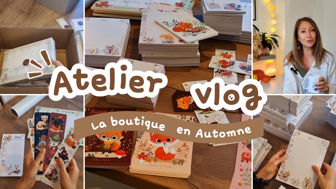 ATELIER VLOG N°8 🍂🍄🎃 La boutique en Automne, commandes, réimpressions...