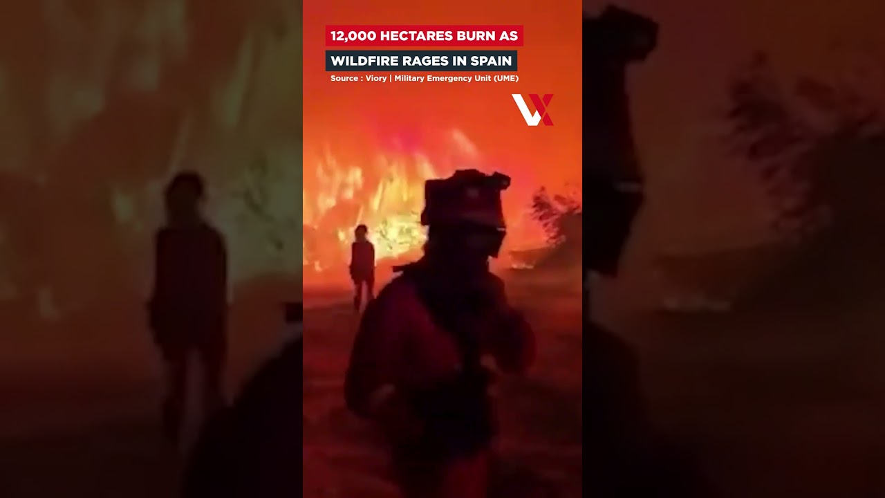 Spain Wildfire Rages Across 12,000 Hectares, Hundreds Forced To Evacuate | VERTEX
