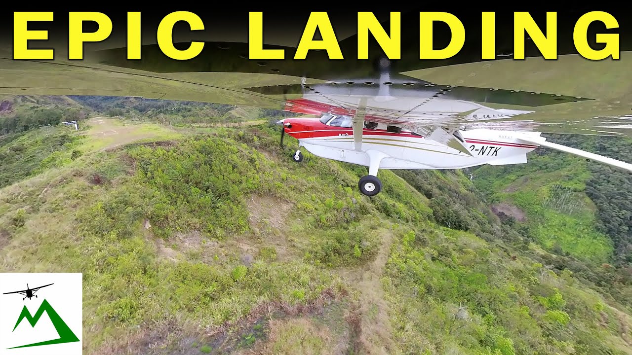 EPIC Airplane Landing on the Edge of Cliff