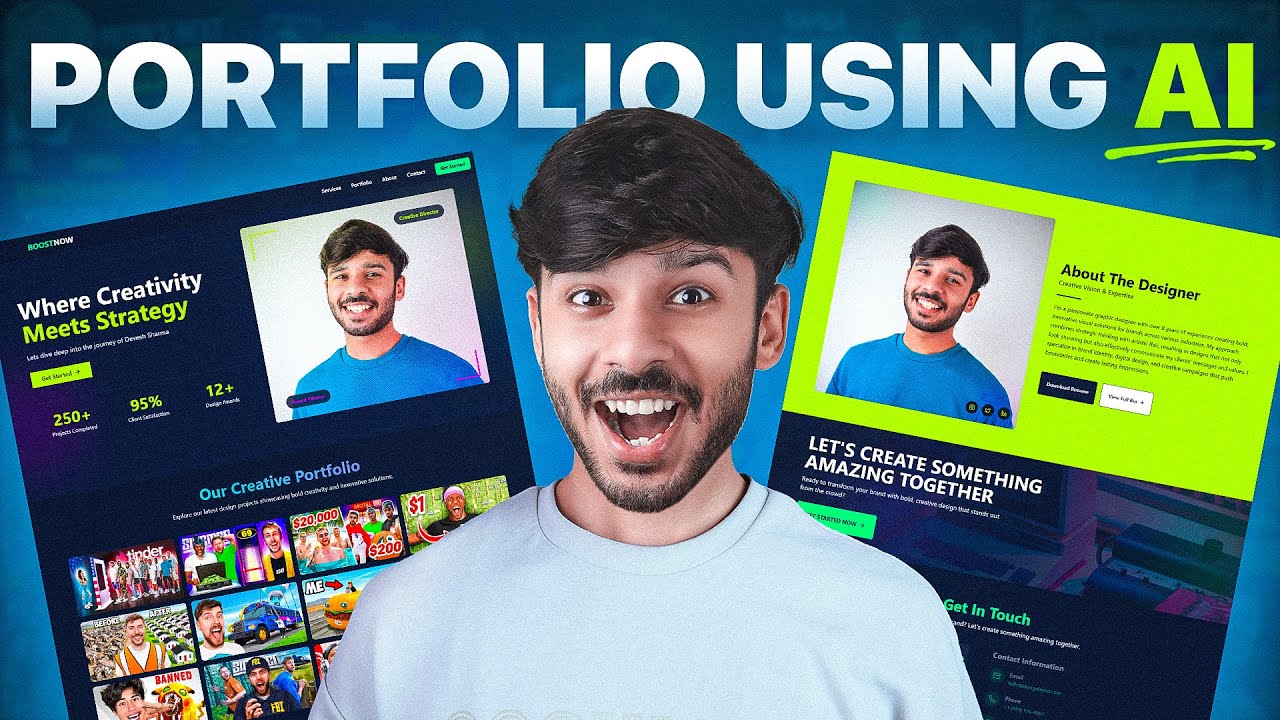 How I'd Build A JOB READY Graphic Design Portfolio In 2025 using AI