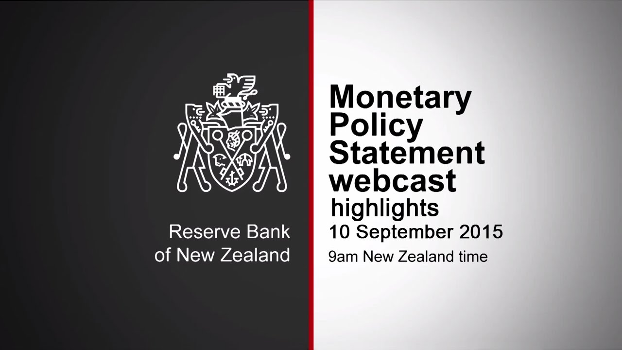 Monetary Policy Statement Highlights 10 September 2015
