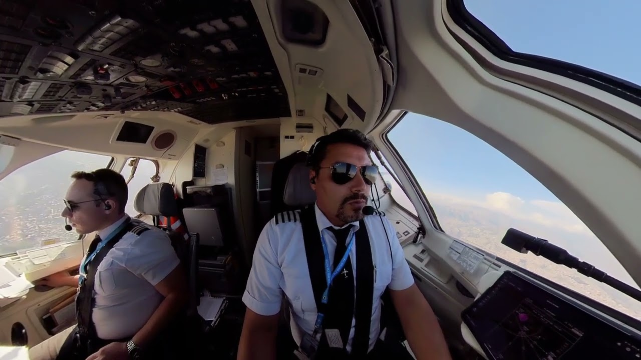 Despegue de La Paz pista 10 en el Avro RJ85