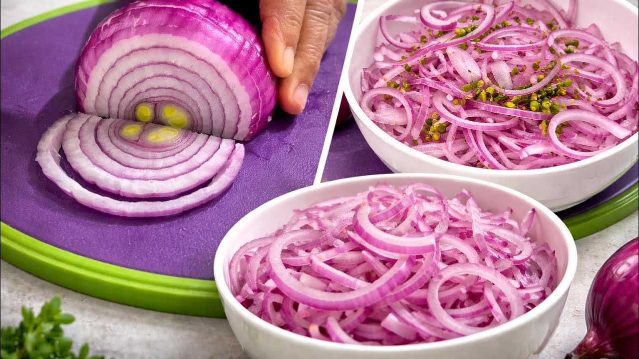 Cómo cortar cebolla en julianas en 1 minuto