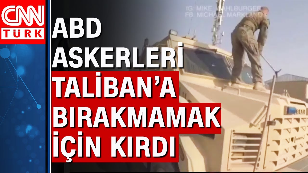 ABD askerleri Afganistan'dan ayrılırken te&ccedil;hizatlara b&ouml;yle zarar verdiler
