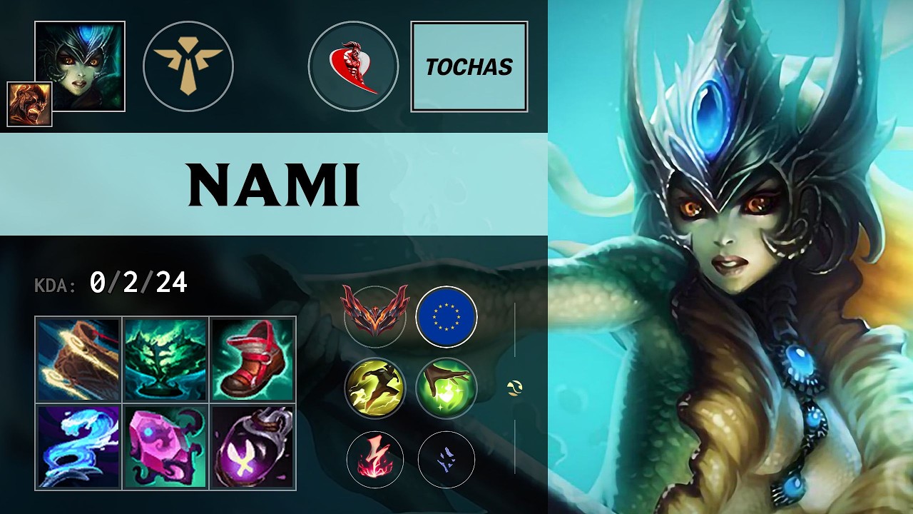 (ALMO Tochas) Nami Support vs Lux - EUW Grandmaster Patch 26.13