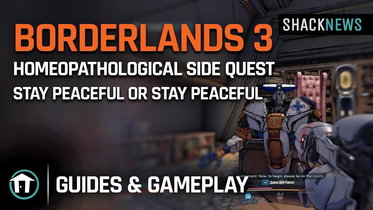 Borderlands 3  - Homeopathological Side Quest - stay peaceful or stay peaceful