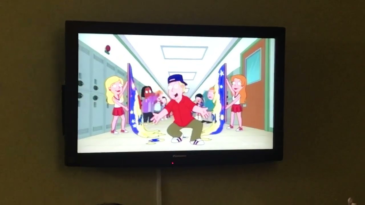 This is Peter Griffin the principal falling down the stairs and his head is literally bleeding!🩸 