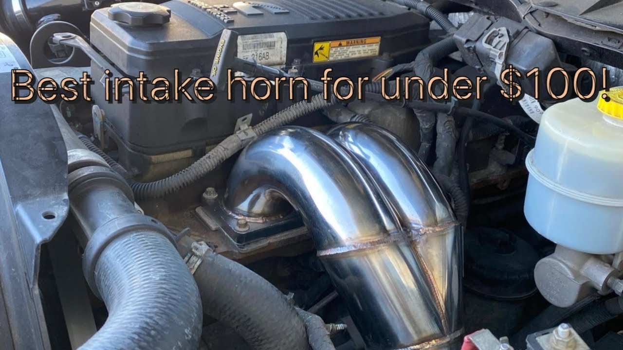 6.7 Cummins “pusher” style intake horn EBAY review/install #cummins #diesel