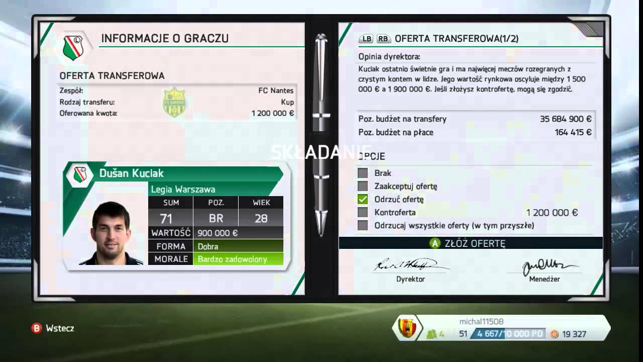 Fifa 14 - Kariera Menedżera | Legia Warszawa #11,5 - Zimowe okienko transferowe