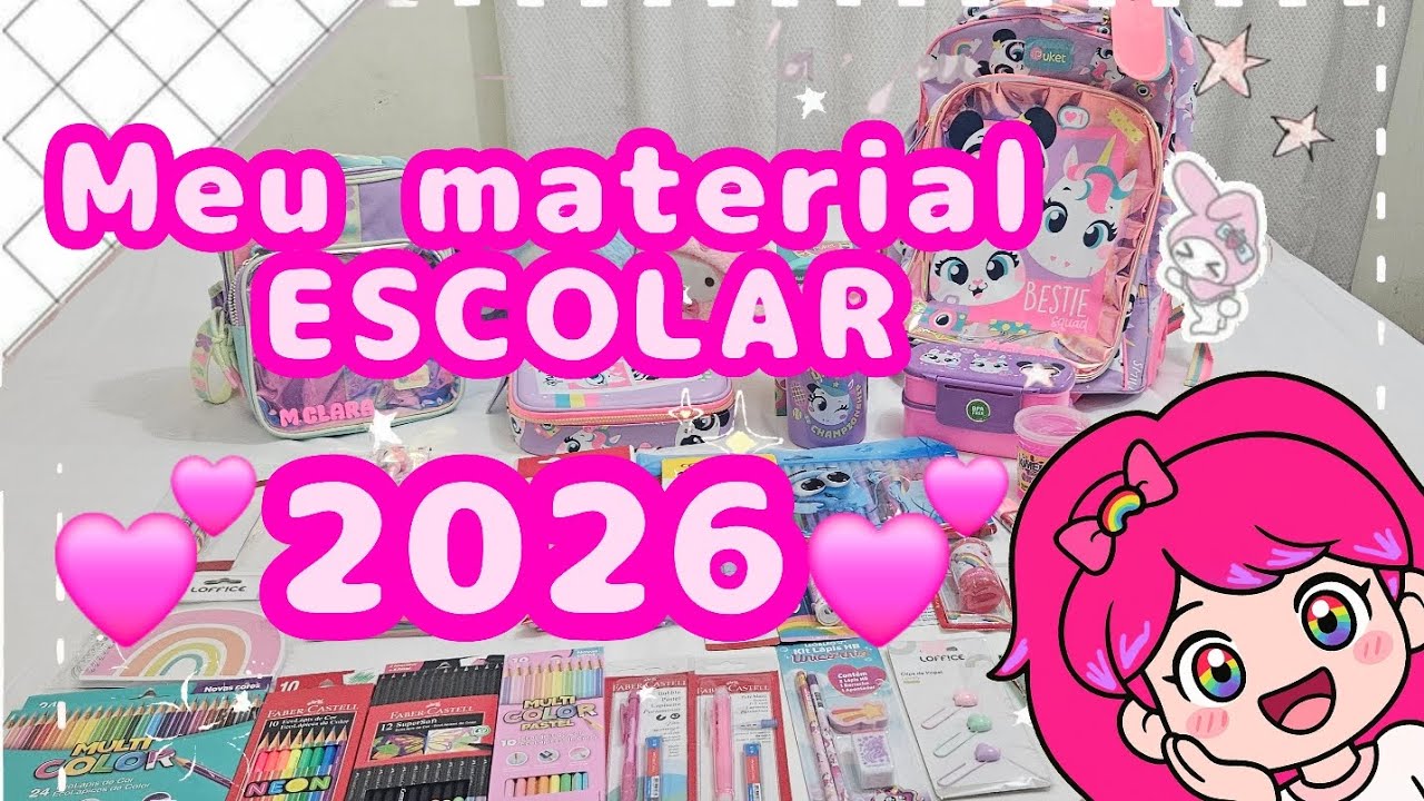 💕MEU MATERIAL ESCOLAR📚 (2026)!!🛍 || Let's GO!!💕🤩✨