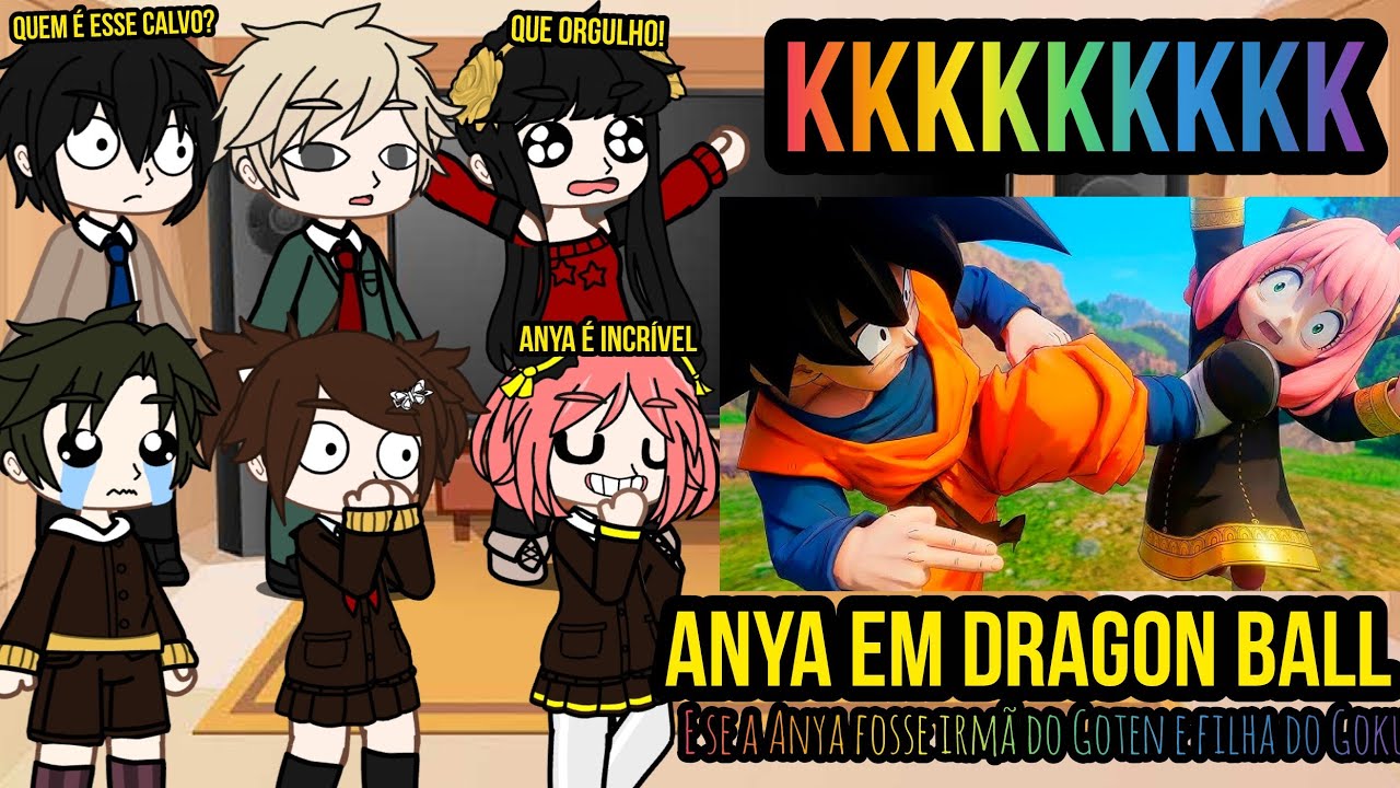 Spy X Family react E se a ANYA Forger fosse irmã do Goten e filha do Som Goku de Dragon Ball 😂❤️