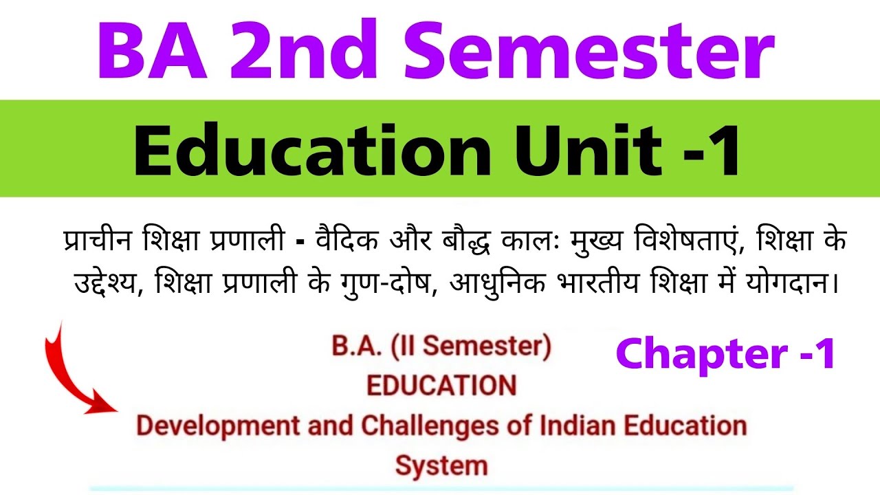 ba 2nd semester education chapter 1 | education ba 2nd semester unit 1 | 150 mcq | model paper 2026