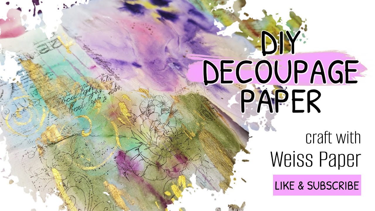 DIY Decoupage Paper Tutorial | Abstract and Watercolor