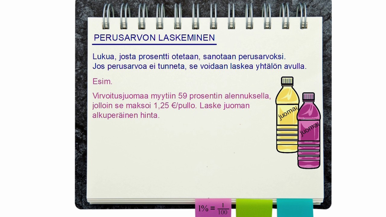 Perusarvon laskeminen