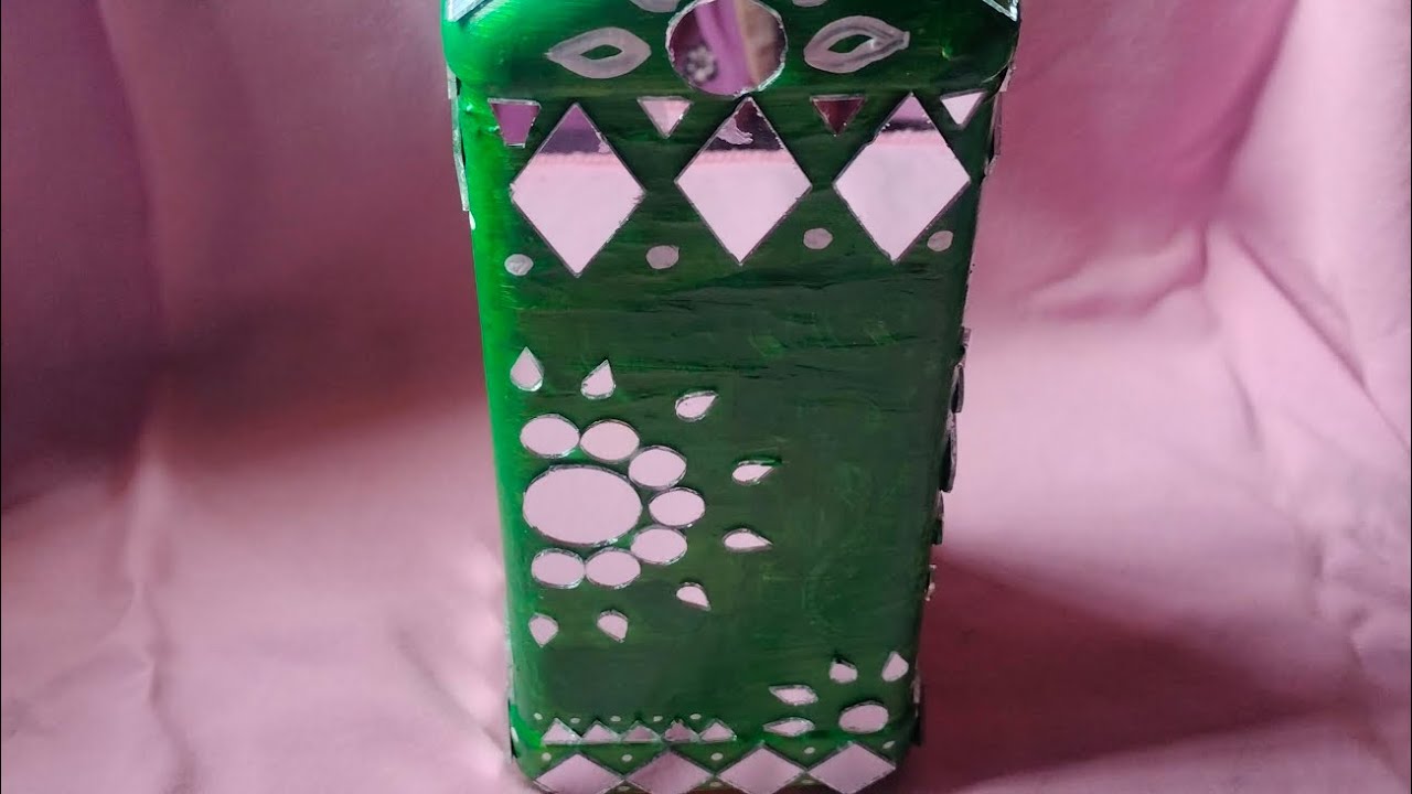 Cut mirror #plastic bottle#Flower vase#@JuhiSharmaCrafter#