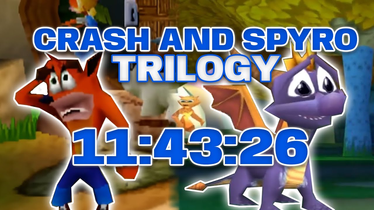Crash and Spyro Trilogy 642% Speedrun! (PS1) - 11:43:26