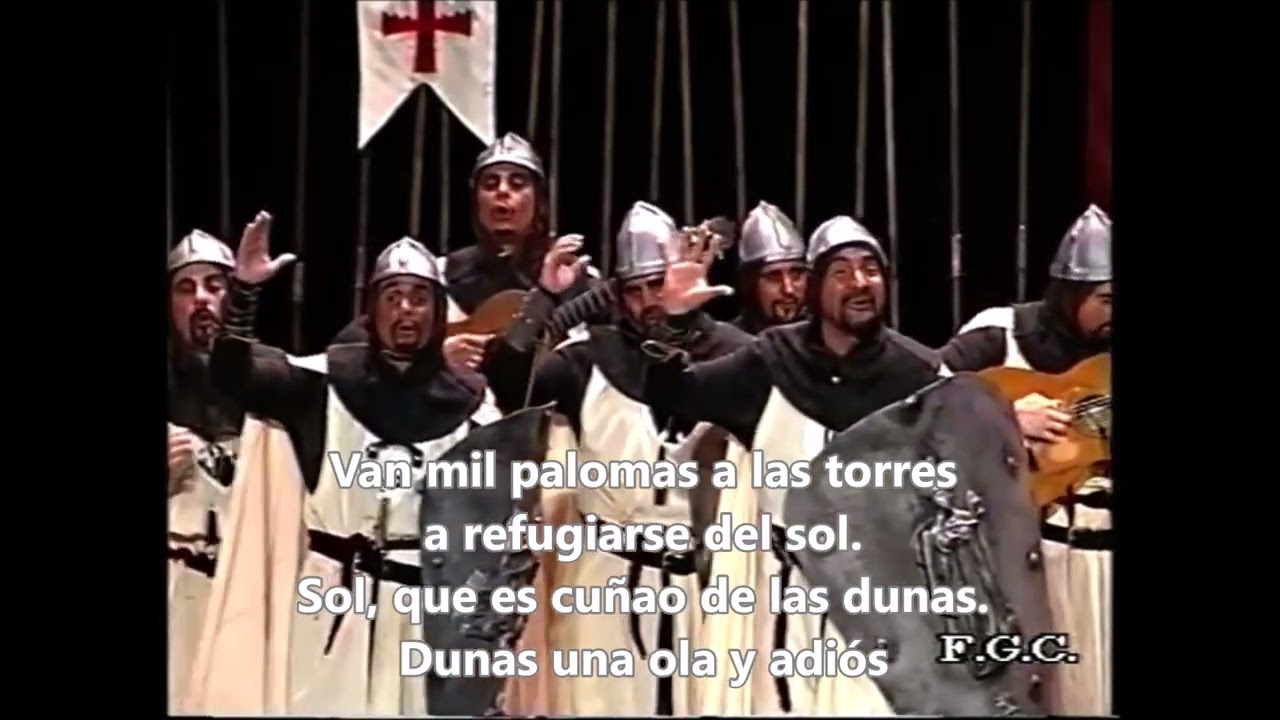 COMPARSA LOS TEMPLARIOS 1999 - PASODOBLES (LETRA Y VIDEO)