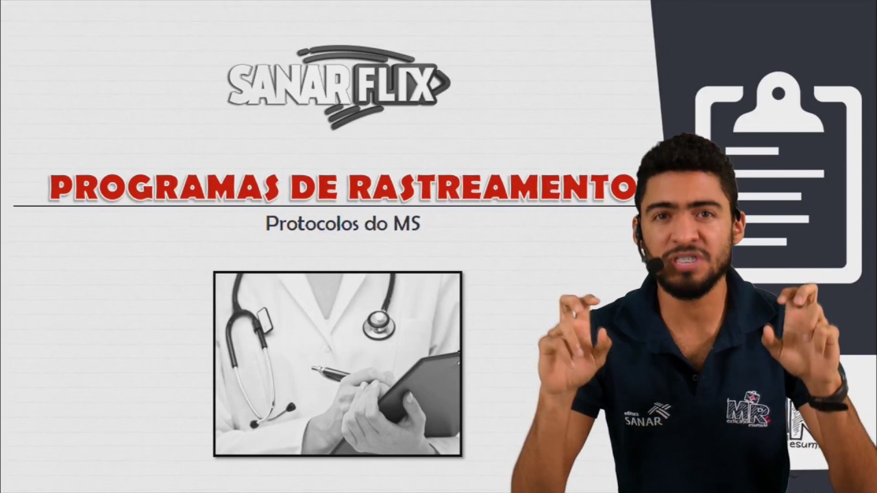 Programas de Rastreamento do Ministério da Saúde para adultos e crianças  - SanarFlix