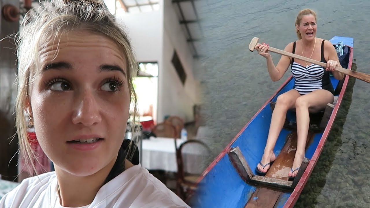 OP EEN ZINKENDE BOOT &  MELANIE IS BANG VOOR VISSEN !!
