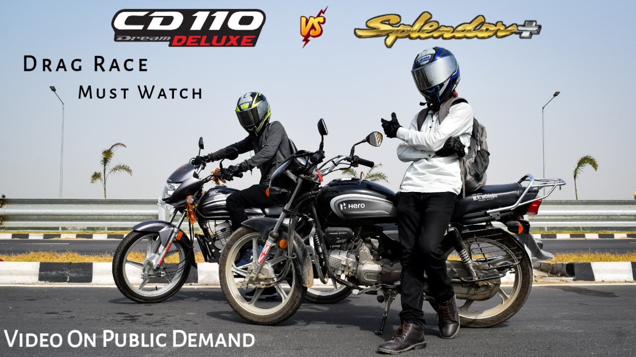 Honda CD 110 BS6 Vs Hero Splendor Plus BS6 | Drag Race | Shocking Results | UP65 Racers