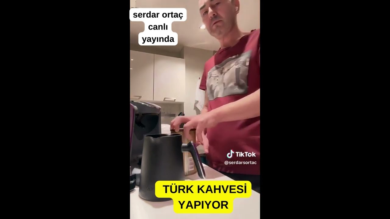 SERDAR ORTAÇ CANLI YAYINDA TÜRK KAHVESİ YAPIYOR