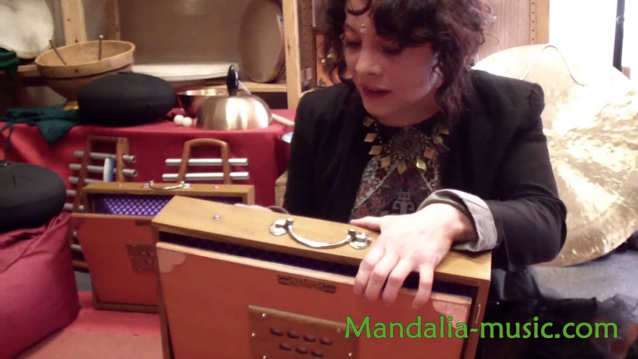Mood et sa Shrutibox triple ou 3 octaves (hommage à Meredith MONK)