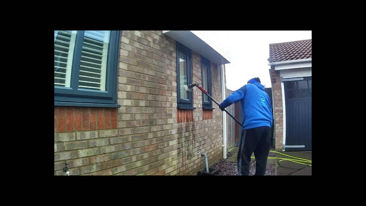 showing the process of a regular window clean.