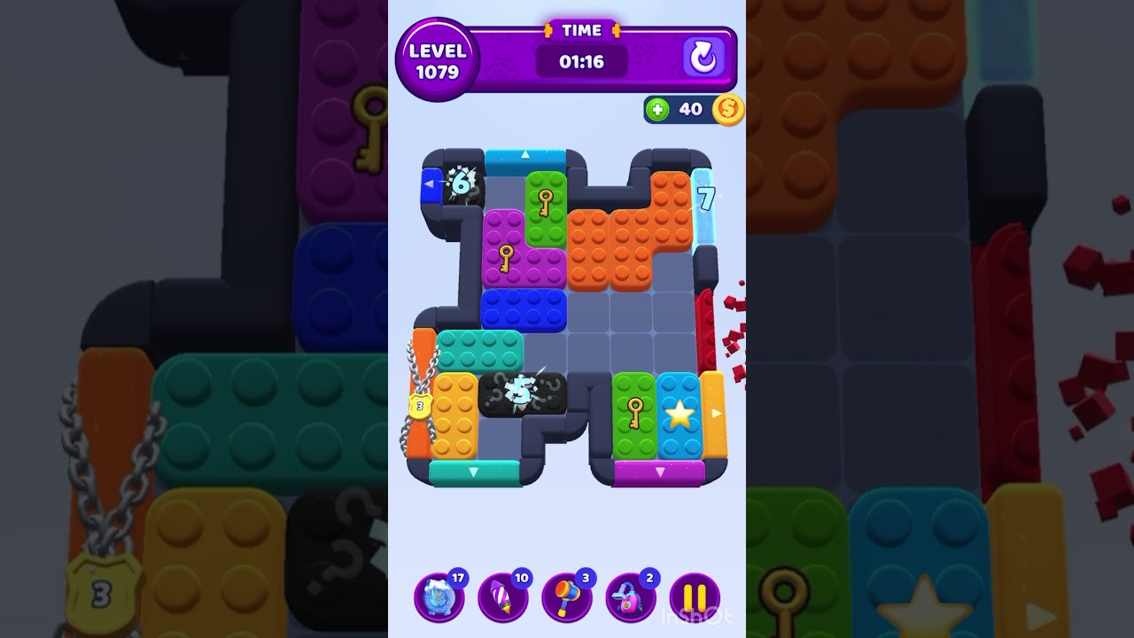 Color Block Jam Level 1079 &ndash; Full Puzzle Solution (No Boosters)