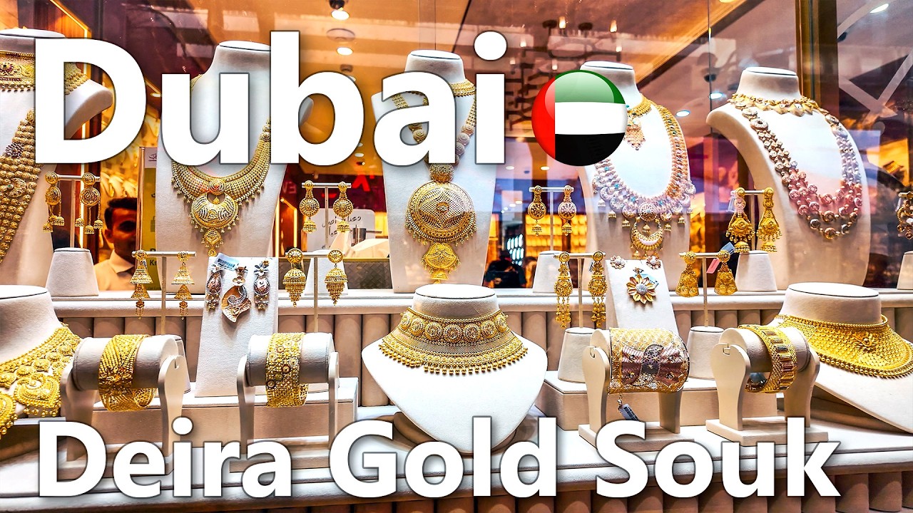 Dubai Gold Souk, Deira & Naif District 🇦🇪 Dubai Walking Tour 4K