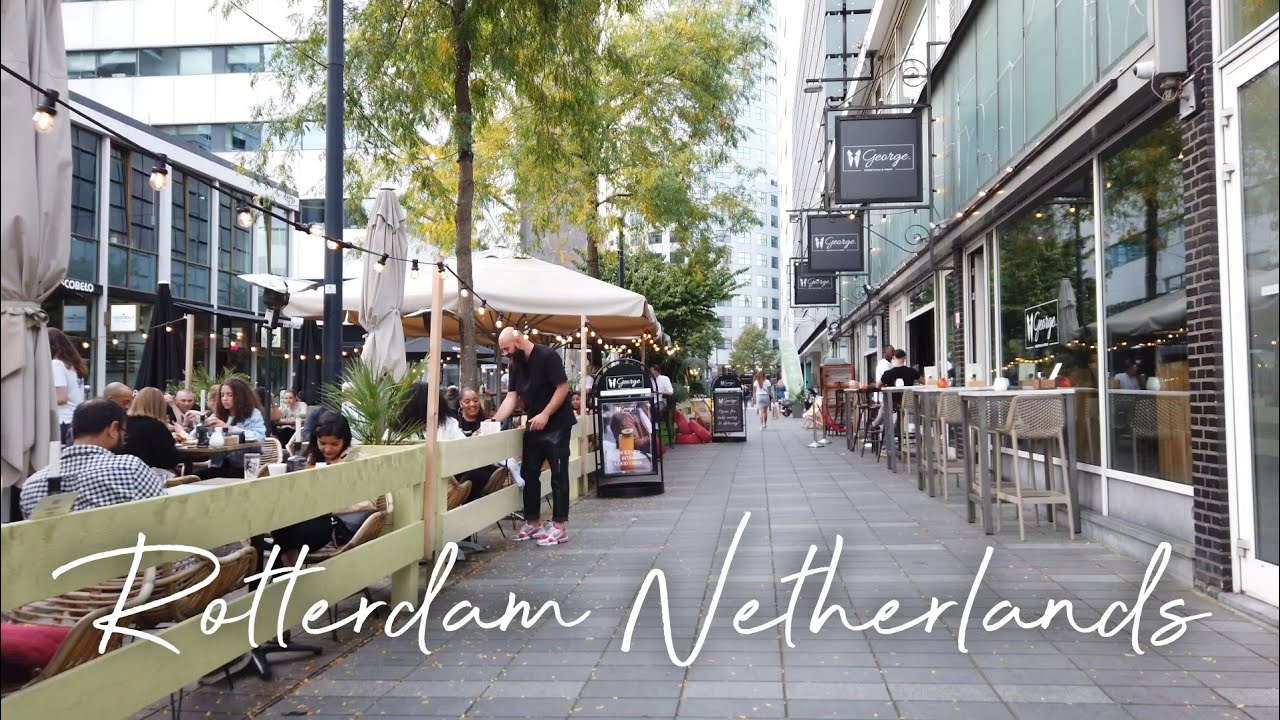 [4K] Rotterdam Walking Tour | The Netherlands 🇳🇱 | Shopping Street (Centrum)