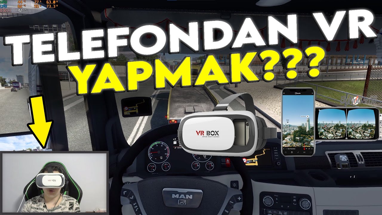 TELEFONDAN VR GÖZLÜK YAPIP EURO TRUCK SİMULATOR 2 OYNADIM!