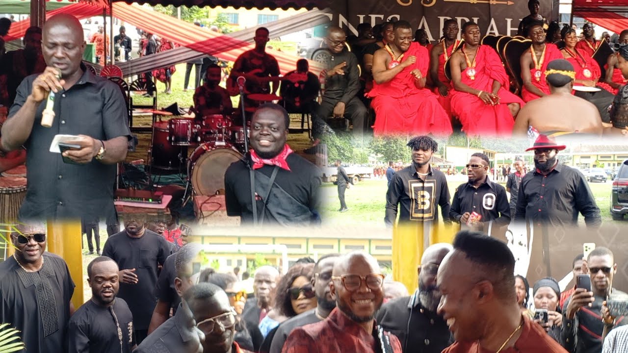 Bishop Obinim & Appiah Stadium  arrived at  the final funeral rites of Hon. Maxwell Boakye's mum