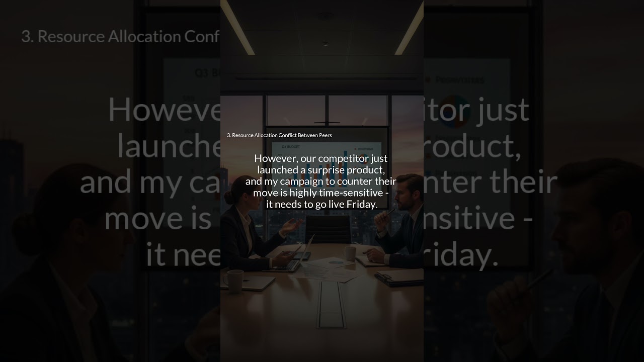 Office English #13-3 - Resource Allocation Conflict Between Peers 