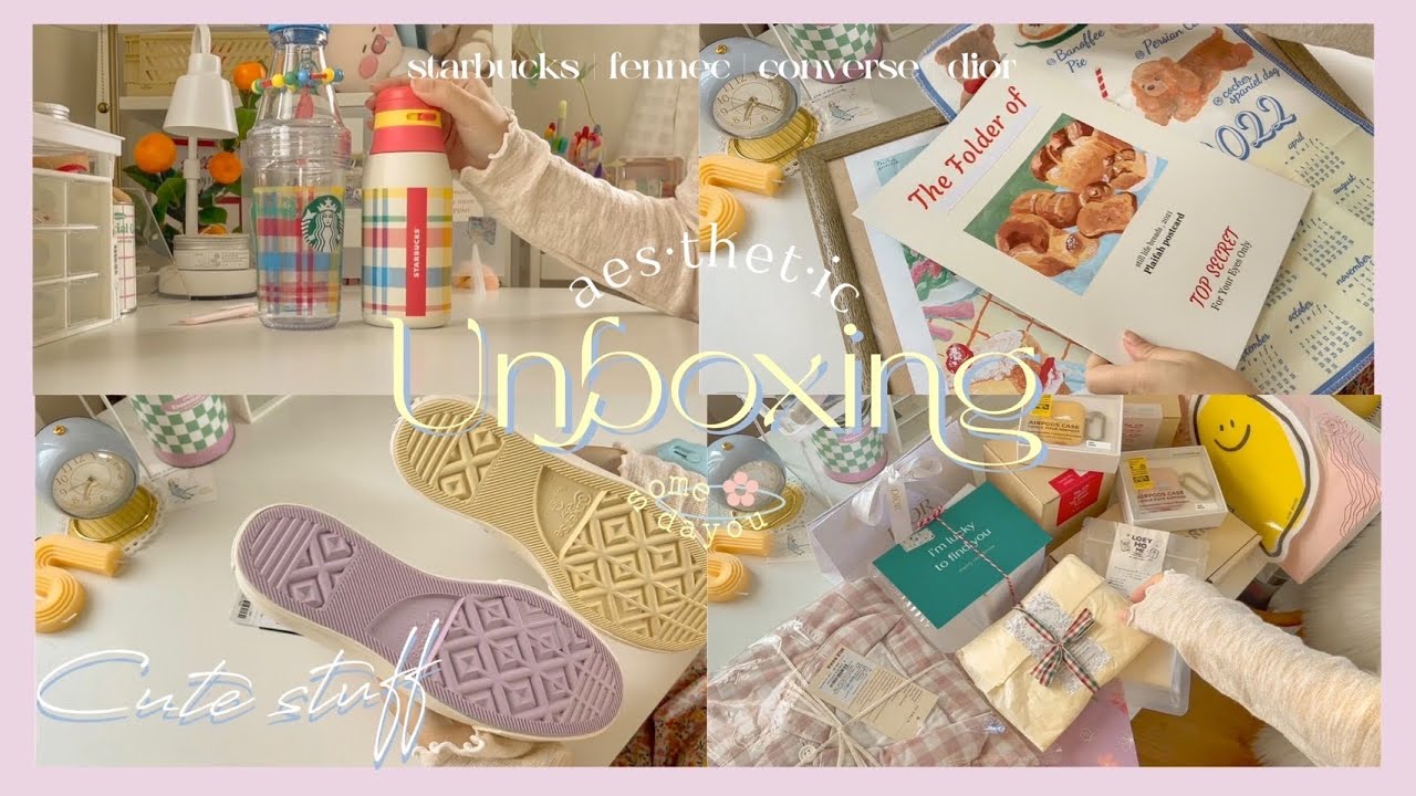 📦 UNBOX Cute Accessories🌸: แกะกล่องสารพัดของน่ารัก กระเป๋า,รองเท้า,แก้วน้ำ ดีงามทุกชิ้น |aesthetic