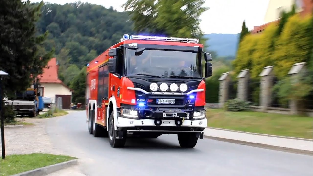 [TRĄBY] Alarmowo 479[K]78 - GCBA 10/55 Scania P450 XT/WISS - Samochody Specjalne - OSP Lubień
