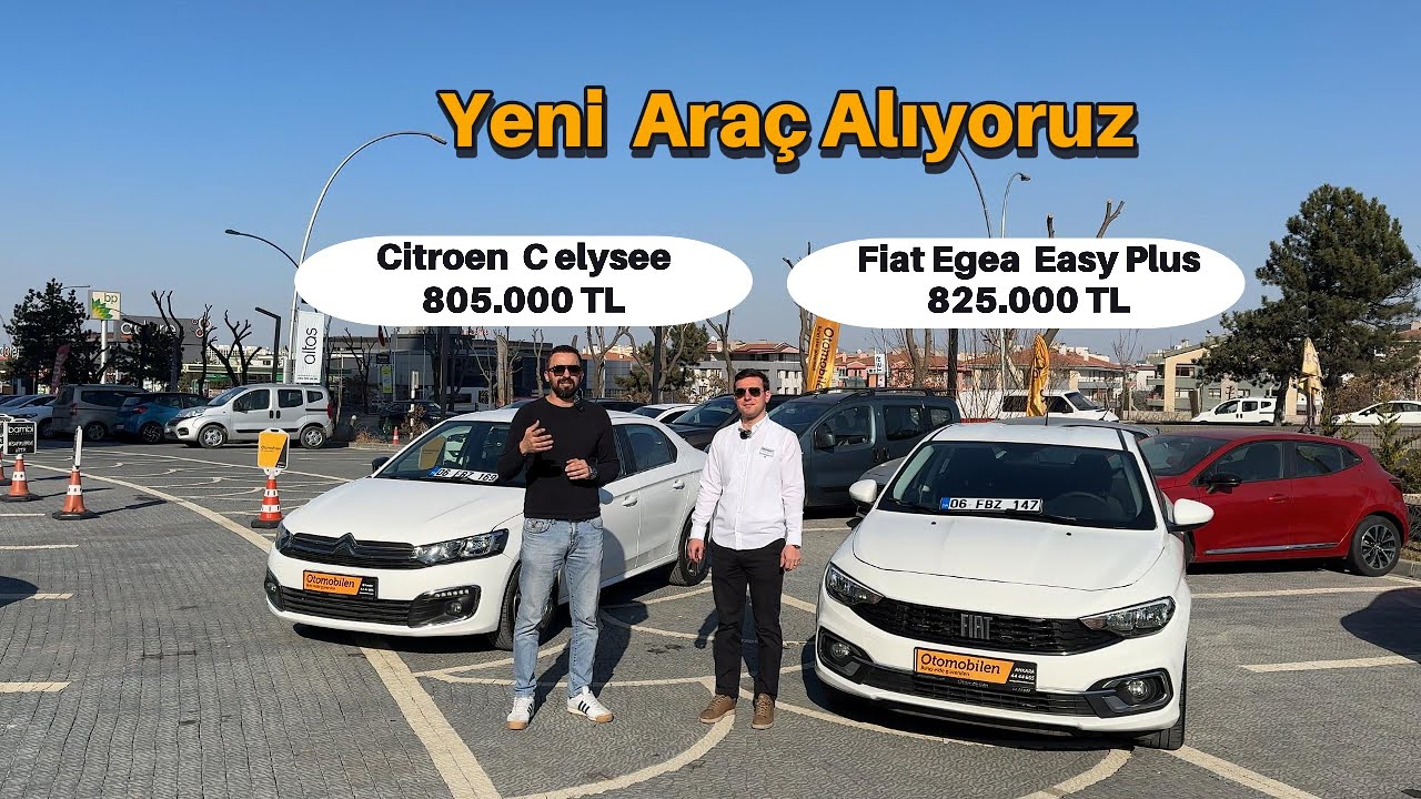 2 YENİ ARAÇ ALIYORUZ / 2024 CİTROEN C ELYSEE FEEL 1.5 bluehdi / 2024 FİAT EGEA EASYPLUS 1.3 multijet