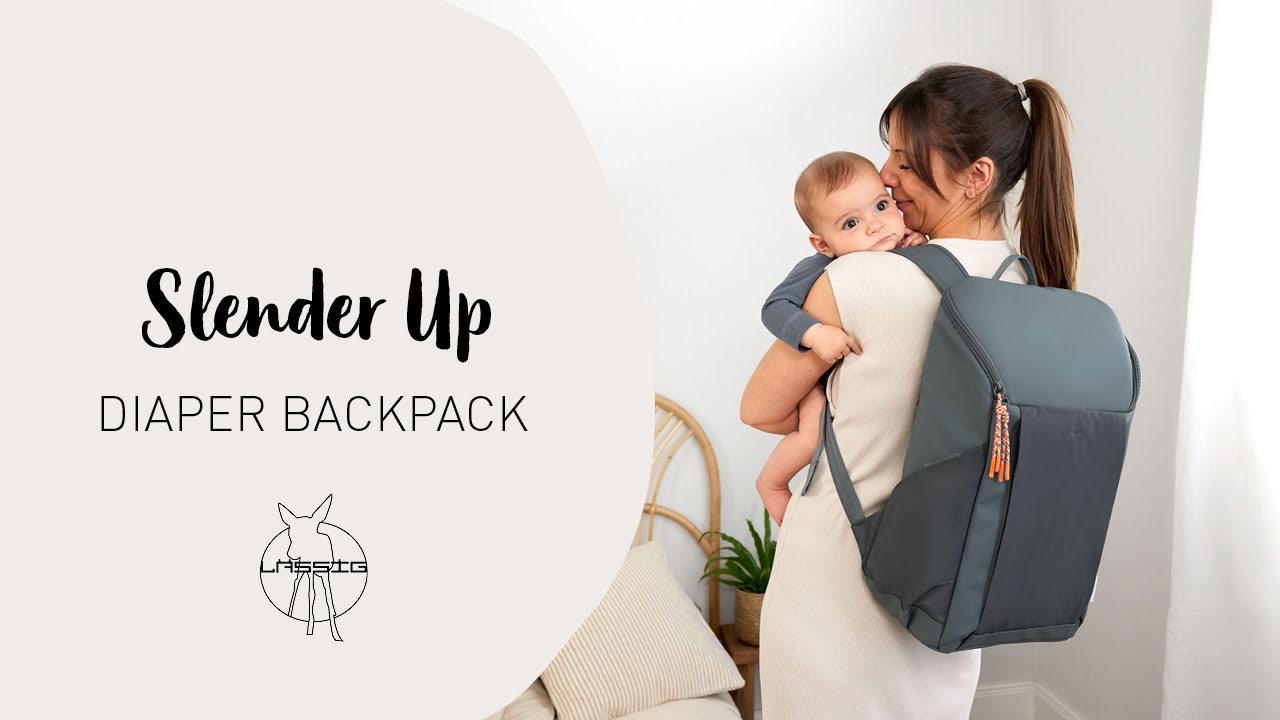 Diaper Backpack Slender Up | The slimline Diaper Backpack with functional storage space | L&Auml;SSIG