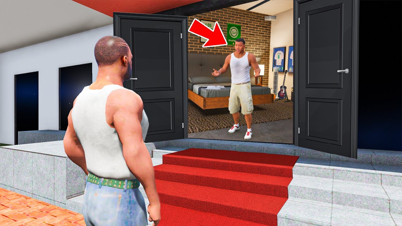 Franklin Turned His House to GTA 5 House in INDIAN BIKE DRIVING 3D!