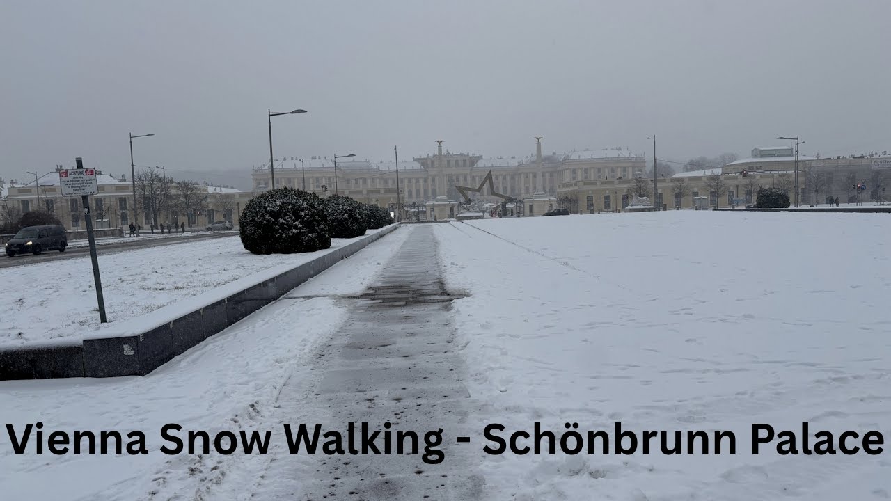 Heavy Snow Walk at Schönbrunn Palace ❄️ Relaxing Ambience