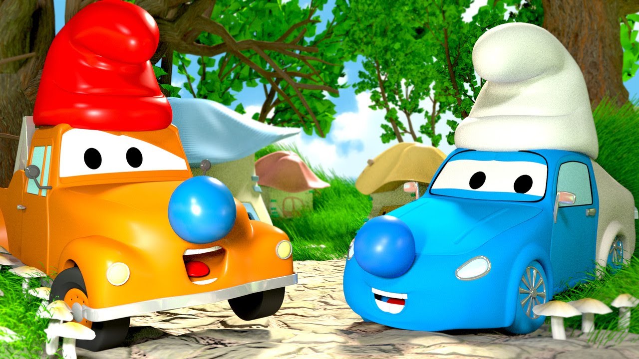 Tyler is een SMURF  🎨 Tom de takelwagen's Verfwinkel Nederlands 🚗 Autostad 🎨 Cartoons voor kinderen